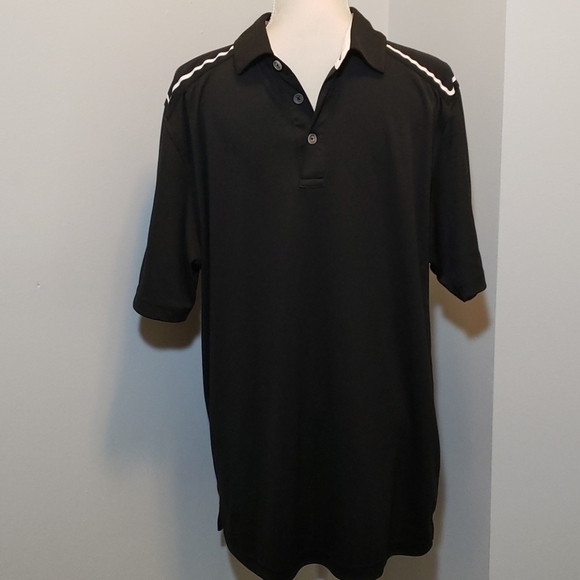 Callaway Golf Polo Black with White EUC Large - Picture 1 of 8